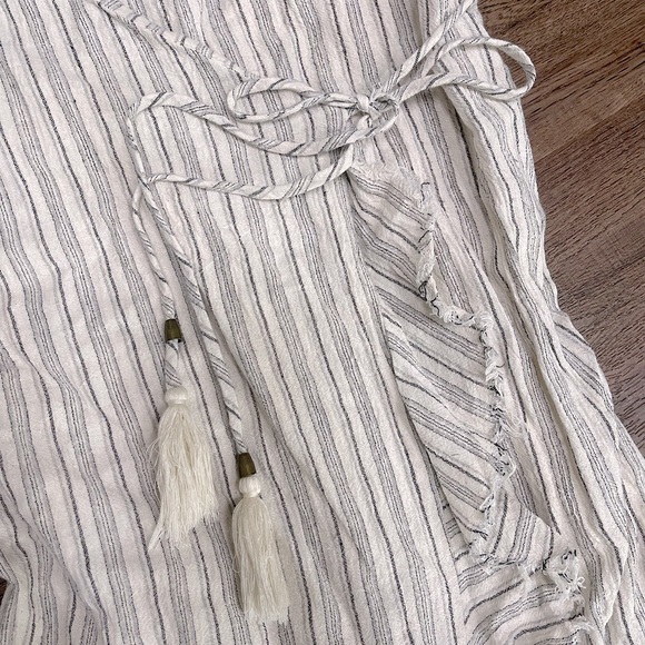 Storia Striped Wrap Dress Midi - Picture 3 of 7